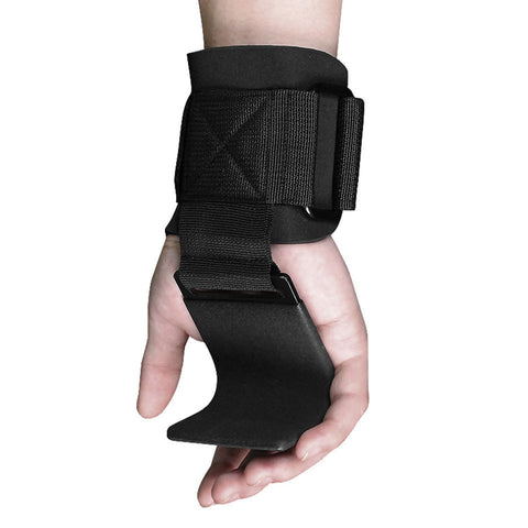 Weight Lifting Hook Grips Padded With Wrist Wraps Hand-Bar Powerlifting Gloves Heavy Duty Pull-ups Hooks Gym Training Straps - MaxFitSupplies