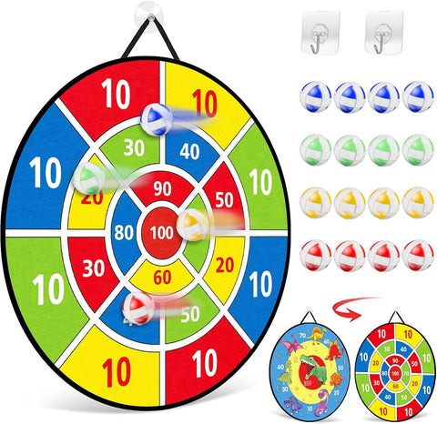 Board Games Set, Dart Board for Kids
