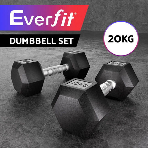 Everfit 20Kg Hex Dumbbells